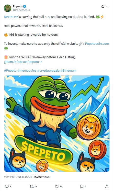 Account posted on August 6, 2026