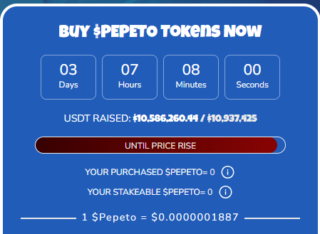 pepeto presale price pepeto presale price