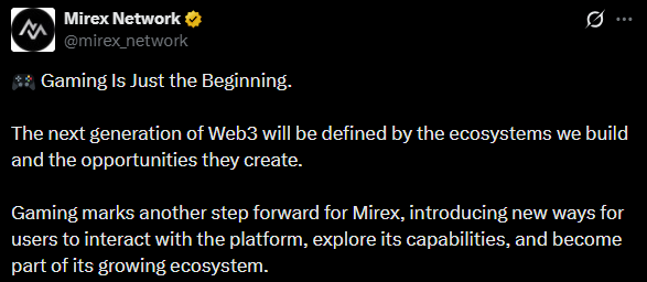 Mirex Network news X post Mirex Network news X post