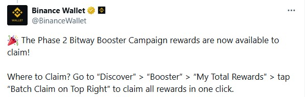 Phase 2 Bitway Booster Campaign Phase 2 Bitway Booster Campaign