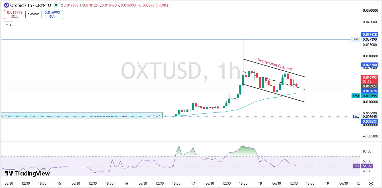 OXT Technical Price Analysis