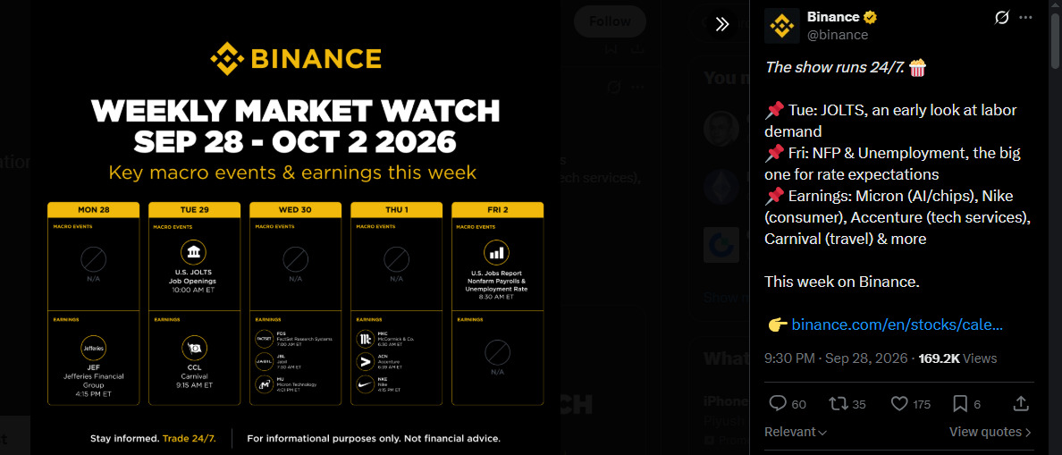 Binance Official Account