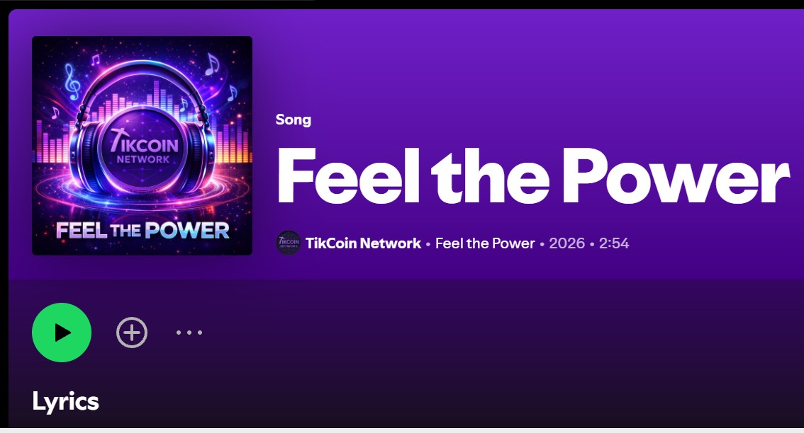 Tikcoin Network Latest song on Spotify and Youtube Tikcoin Network Latest song on Spotify and Youtube