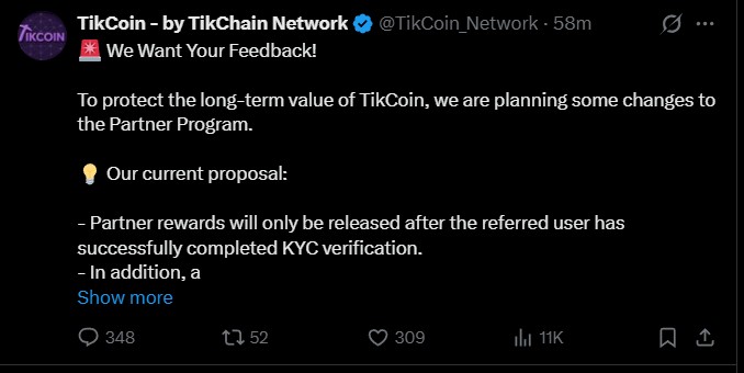 Tikcoin Network News 