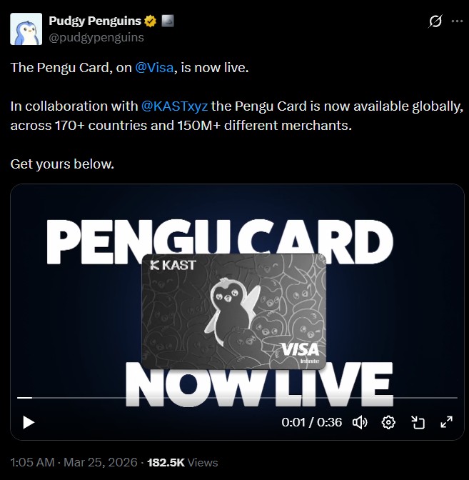 Pengu Card is now Live