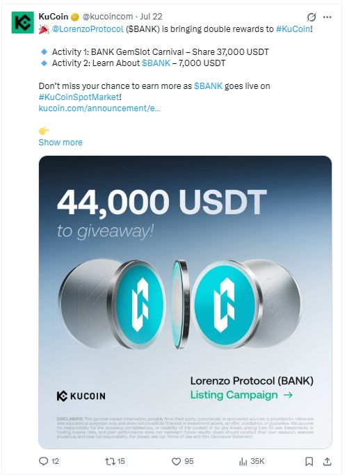KuCoin listing announcement 
