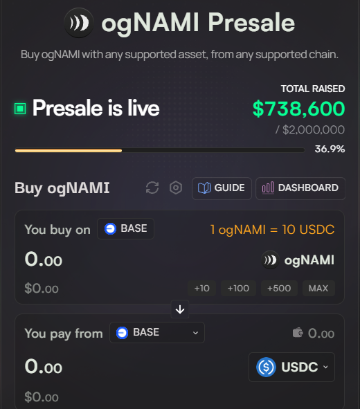 ogNAMI Crypto Presale Update ogNAMI Crypto Presale Update