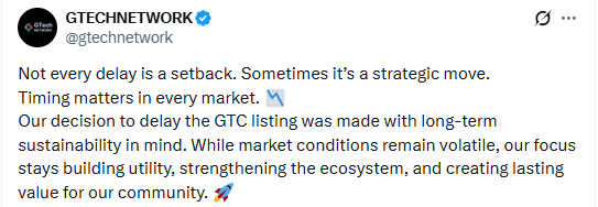 GTech network listing delay