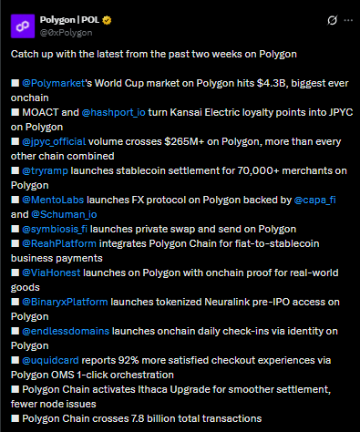 Polygon Official Tweet