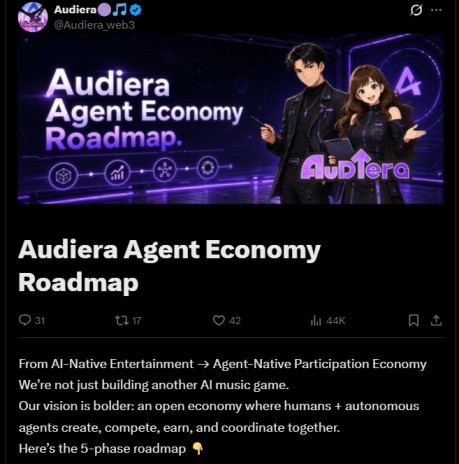 audiera roadmap official x post