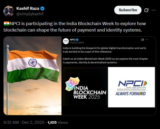 The Big Move by NPCI to Blockchain Innovation. The Big Move by NPCI to Blockchain Innovation.