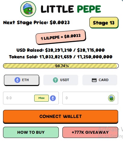 Little Pepe Presale Dashboard