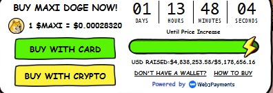 Maxi Doge Presale Dashboard Maxi Doge Presale Dashboard