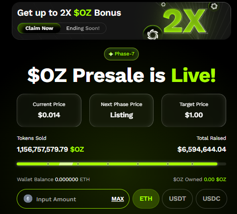 $OZ presale is live
