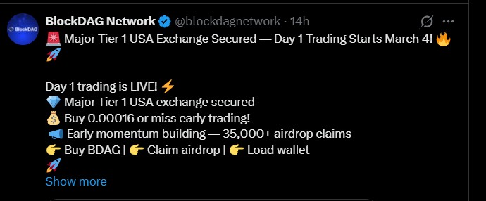 BlockDAG Exchange Listing