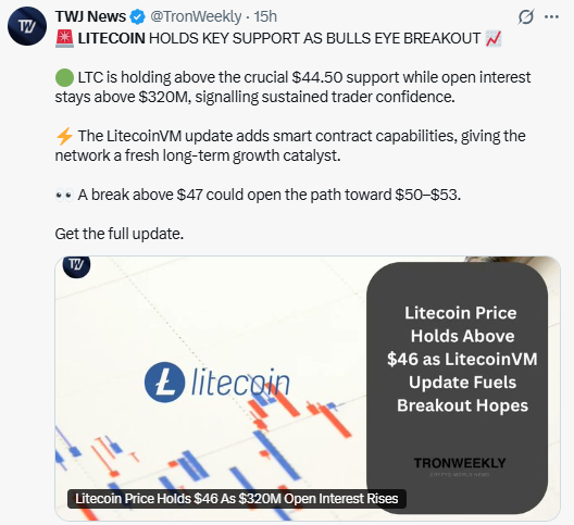 crypto news outlet TronWeekly reported 