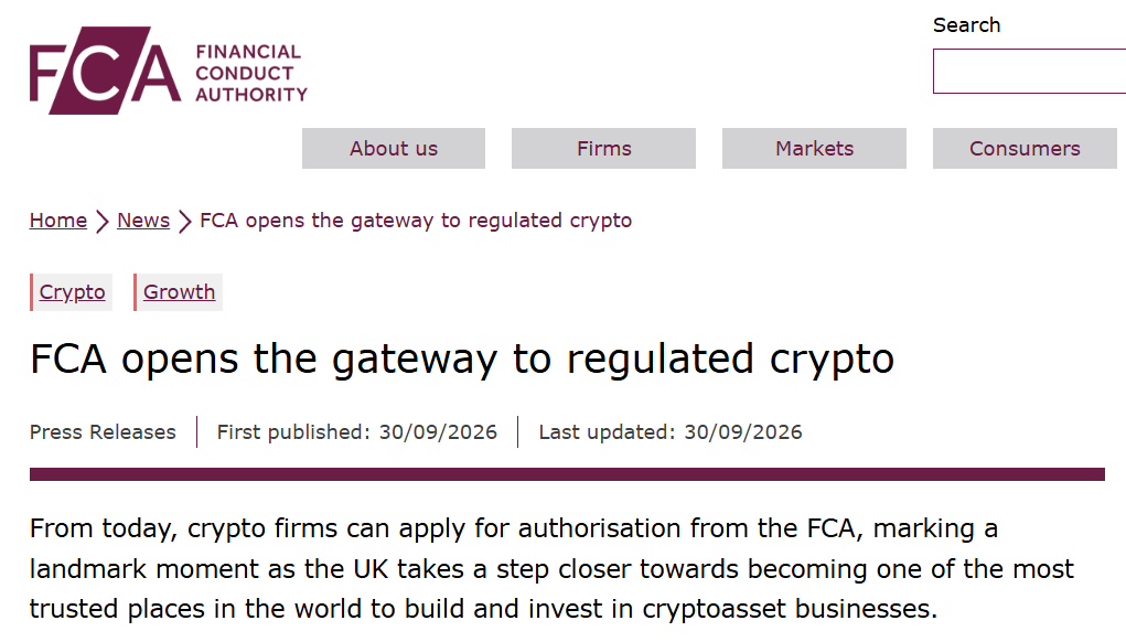 FCA Opens the Gateway to Regulated Crypto in the UK