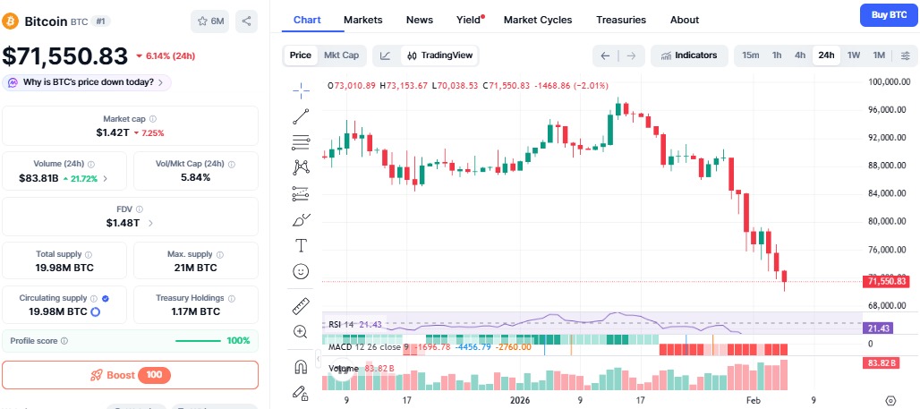 bitcoin price crash chart