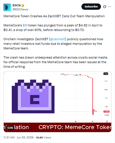 Posted on X by BSCNews