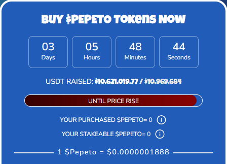 pepeto presale price pepeto presale price