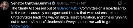 Senator Cynthia Lummis confirmed Senator Cynthia Lummis confirmed