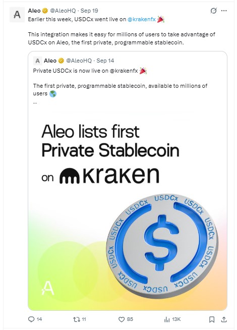 Aleo official announcement covers Aleo official announcement covers