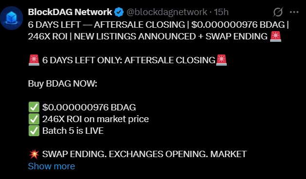 BlockDAG Latest announcement