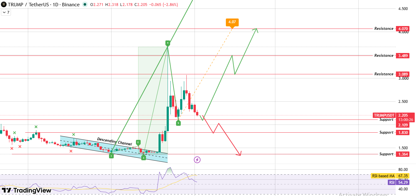 Technical Analysis of Official Trump Price Technical Analysis of Official Trump Price