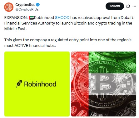 The approval covers Bitcoin and crypto trading in the Middle East The approval covers Bitcoin and crypto trading in the Middle East