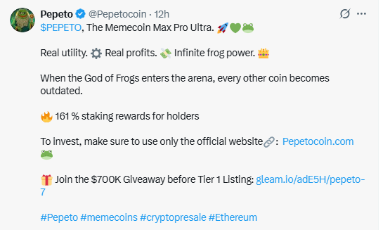 pepeto presale staking reward