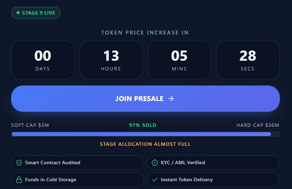 Zaviron token live presale image from official website Zaviron token live presale image from official website
