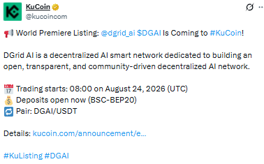 KuCoin has announced a World Premiere listing