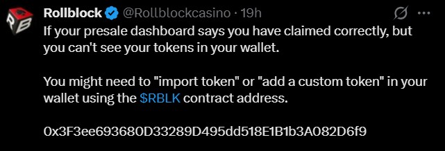Rollblock claim issues Rollblock claim issues