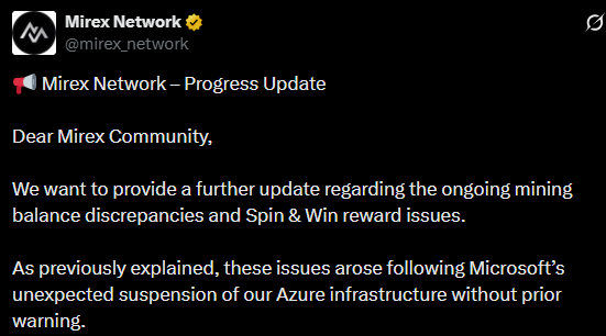 Mirex Network X Post