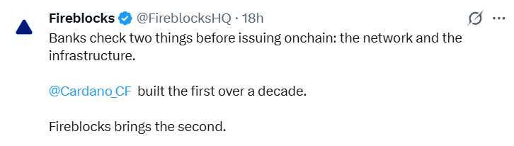 Fireblocks Cardano integration Fireblocks Cardano integration