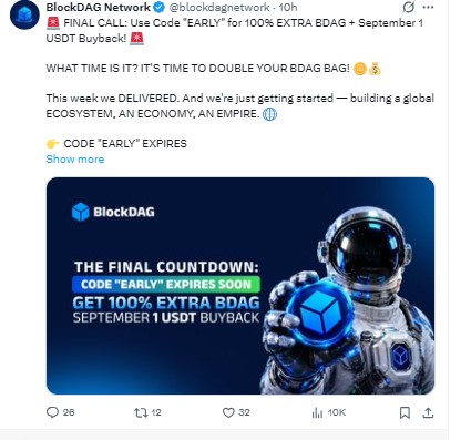 BlockDAG on X Tweet 