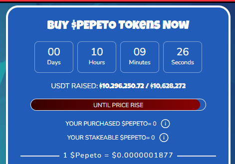 pepeto presale price