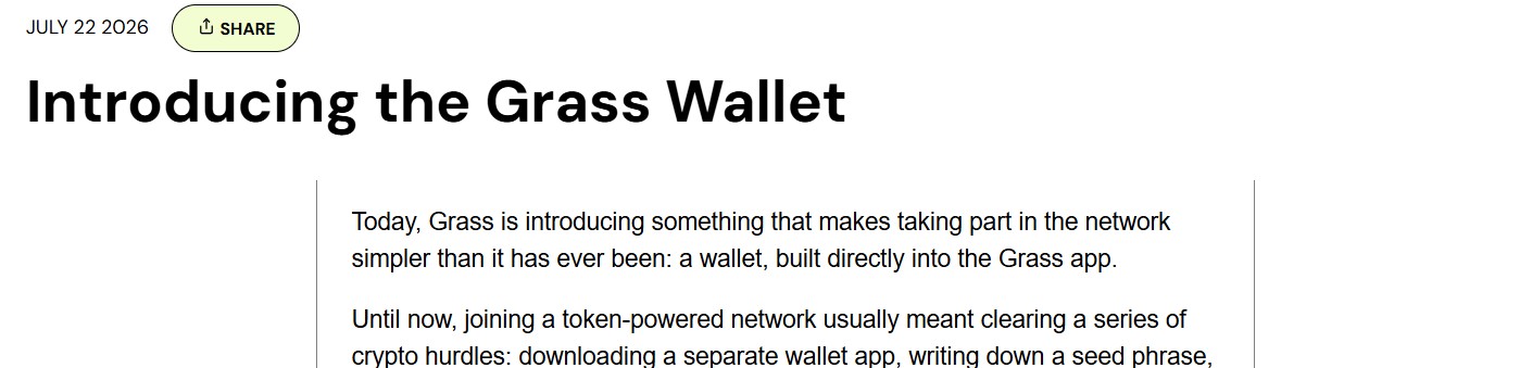 Grass Airdrop Wallet Rewards