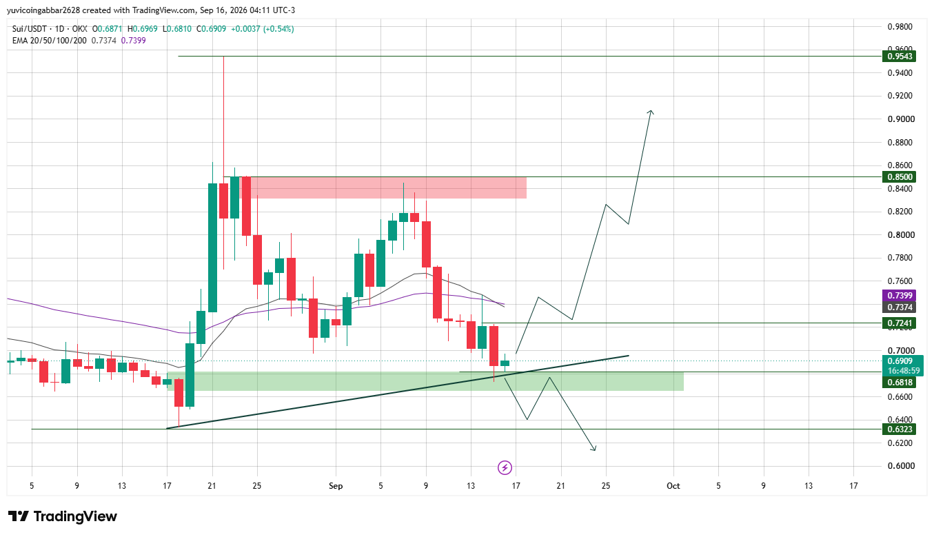 SUI Technical Analysis: Price Chart and EMA Levels SUI Technical Analysis: Price Chart and EMA Levels
