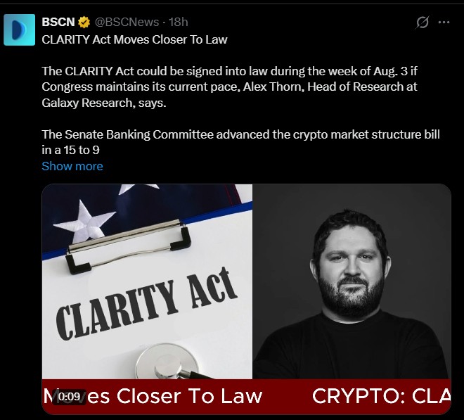 Clarity Act Latest Update Clarity Act Latest Update