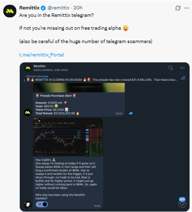 Remittix free "trading alpha"