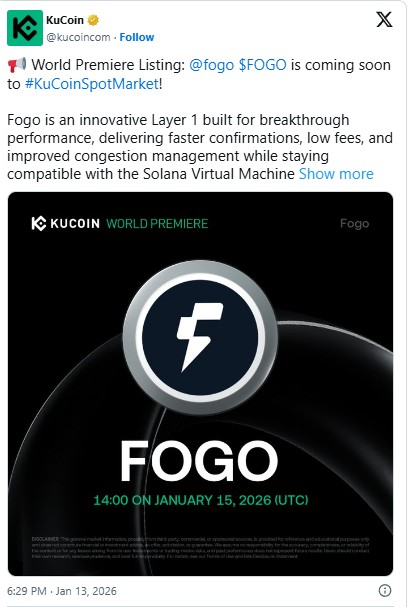 Fogo Listing date tomorrow