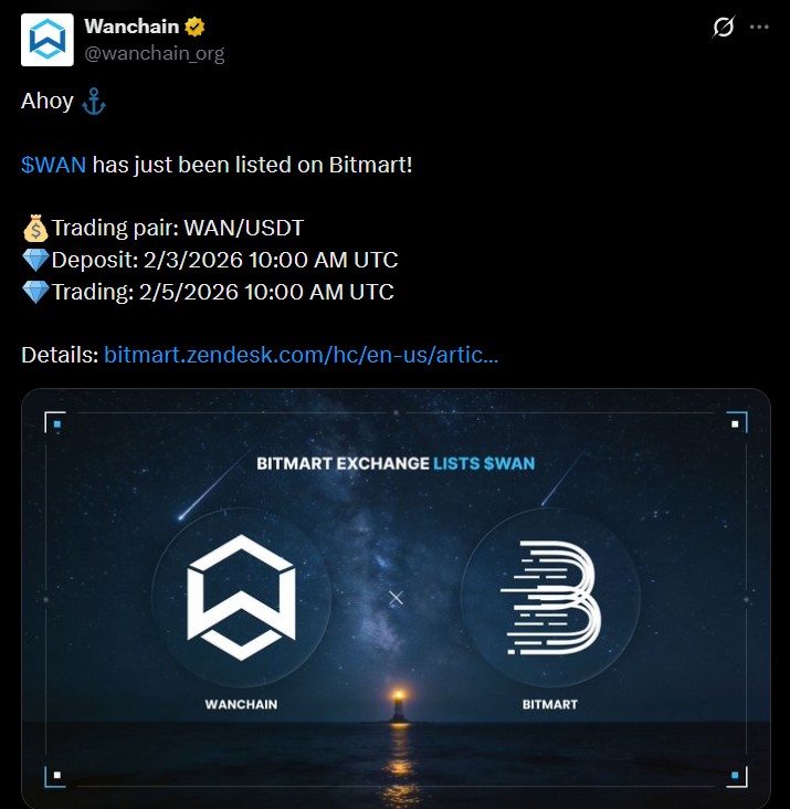 Wanchain Listing Today