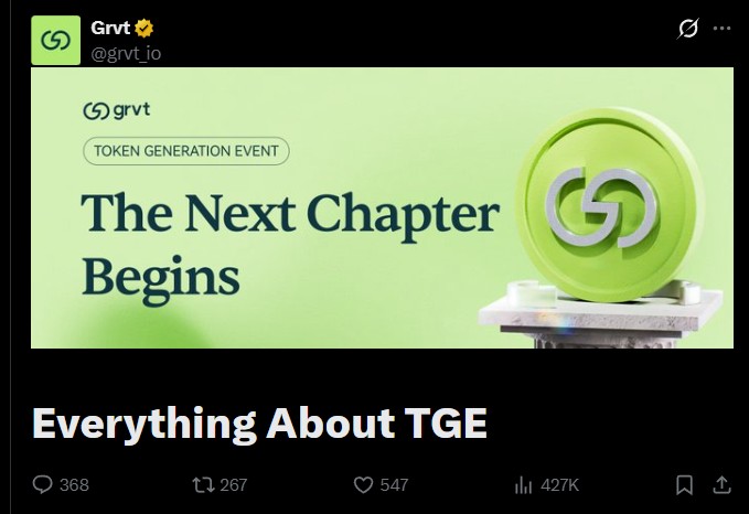 GRVT Toekn Launch (TGE) Update GRVT Toekn Launch (TGE) Update