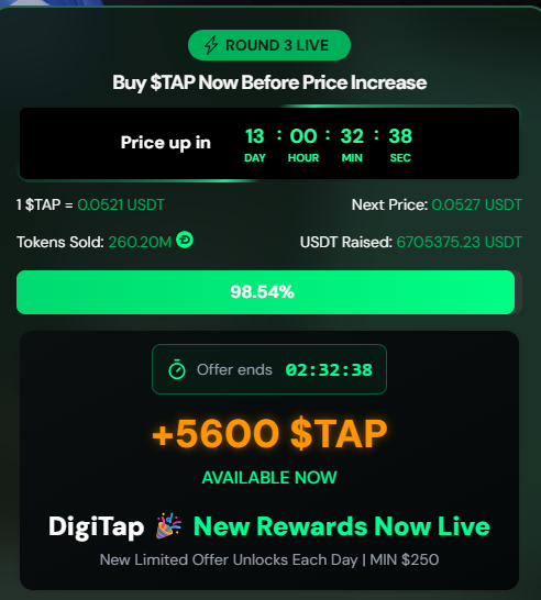 digitap presale round 3