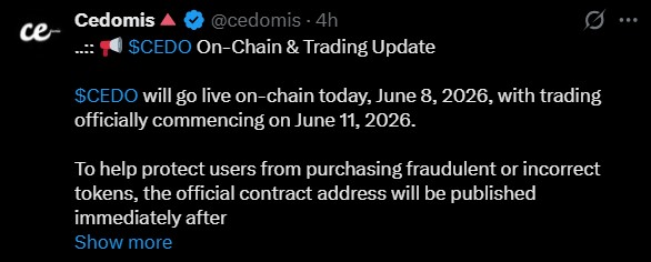 Cedomis listing date Cedomis listing date