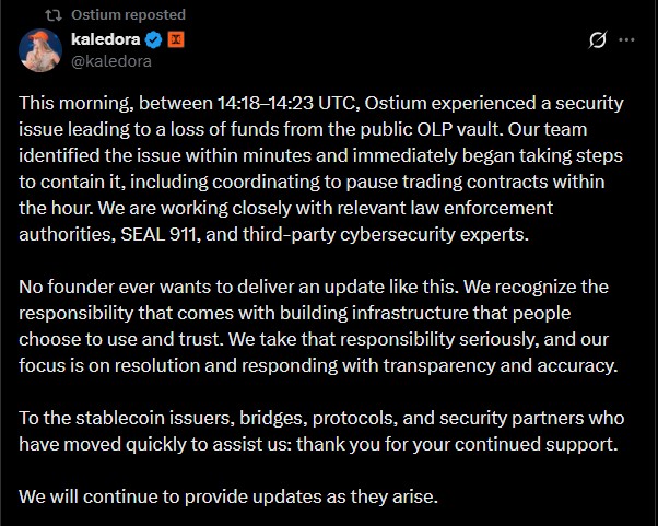 official source of ostium hack official source of ostium hack