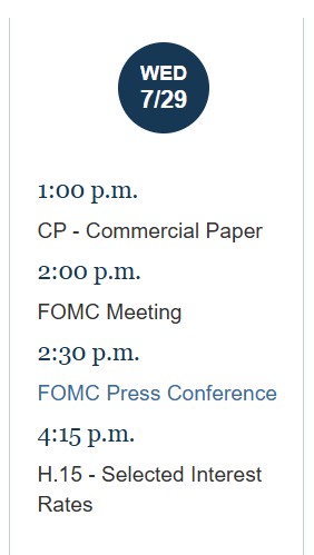 Federal reserve Meeting July 2026