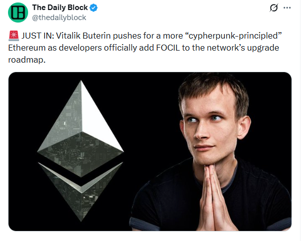 Vitalik Buterin cypherpunk Ethereum upgrade as a protocol bolt-on.