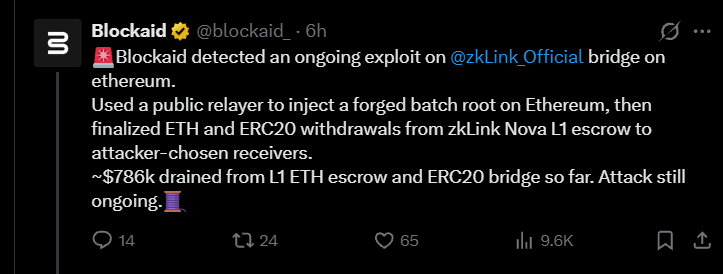zkLink Nova Bridge Exploit
